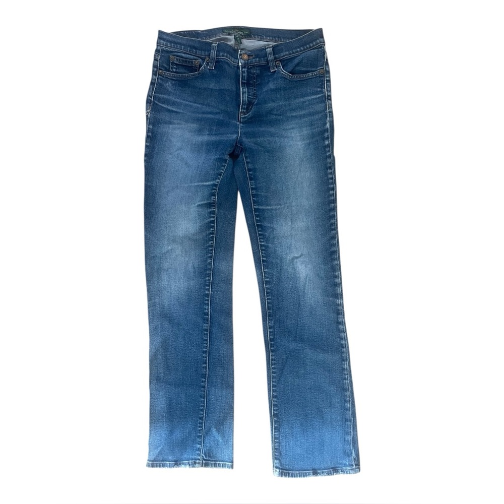 LRL Lauren Jeans Co. Modern Skinny Womens Jeans Size 8 Blue Dark Wash